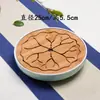 Bandeja de Té Pequeña de Cerámica de Bambú Ceremonia del Té Estilo Japonés Juego de Té Kung Fu Bandeja Redonda Pesada de Bambú Mar de Té Almacenamiento de Agua Mesa de Secado y Remojo