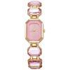 Pequeño azúcar gema grande color esmeralda nicho alta gama lujo moda reloj pulsera reloj de pulsera cuadrado para mujer