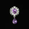 Novos Acessórios de Liga DIY da Moda, Acessórios de Cabelo, Ornamentos de Flor de Cabeça, Fechos de Strass, Pingentes de Pedra Preciosa Gota d'Água, Materiais para Acessórios