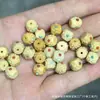 Cráneo de Calavera Tallado en Jade con Pasta Dorada Estilo Tíbet Pescado Accesorio DIY Cuentas Sueltas Semilla de Coco Rudraksha 108 Cuentas Budistas