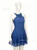 3 colores3 coloresPuro y deseable azul Klein con cuello halter estilo francés de gama alta que ajusta la cintura, aclara la piel, traje de baño de dos piezas estilo falda para mujer