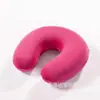 Almohada en forma de U de algodón viscoelástico para viajes en avión, siestas en la oficina, rebote lento para el cuello.
