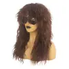 Pelucas Europeas y Americanas para Hombre de Amazon Opciones Multicolor Estilo Punk de los 80 Cabello Largo y Rizado Halloween Cosplay Set de Peluca Rock
