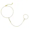 Pulsera y Cadena de Anillo de Moda Europea y Americana Transfronteriza Joyería Corporal Cadena Elegante Cadena para Dedos para Mujeres