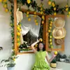 Frutas de trepadeira de limão enfeites pendentes amuletos enfeites de galho adereços para fotos adereços de cenografia fundo de moldura de janela porta decoração de primavera e verão