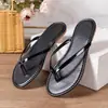 Chanclas Transfronterizas de Comercio Exterior Europeas y Americanas 2025 Verano Nuevo Estilo Sandalias de Tira Chanclas Playa Vacaciones Casual Simples Planas Sandalias para Mujer
