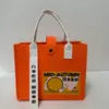 Bolsa de fieltro para el Festival de Medio Otoño con cinta, Bolso tote de alta gama con logotipo, Regalo de temporada, Bolsa de fieltro de recuerdo, Hecho a medida