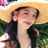 Pendientes Florales de Gasa Hilo de Plata, Simples y de Moda, Estilo Súper Hada, Pendientes para Vacaciones Estilo Infantil para Mujer, Dulces y Versátiles Accesorios para Orejas