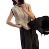 24389 Da Ai Mei Yi Yuan Verano 2026 Nuevo Dulce Reductor de Edad Blusa de Encaje Moda Casual Pantalones de Nueve Puntos para Mujer