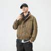 Chaqueta Cargo Estilo Americano de Otoño para Hombre Holgada Talla Grande Top Marca de Moda Textura Chaqueta Casual Otoño e Invierno Manga Larga
