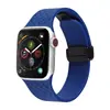 Adequado para Pulseiras Apple iWatch das Gerações 1 a 10, Ultra Novo Padrão Trançado Fivela Magnética Dobrável Pulseira de Silicone
