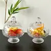 Cuenco de Fruta de Cristal con Pie Alto Cuenco de Fruta de Alta Apariencia Plato para la Hora del Té Plato de Postre Cuenco para Sopa Dulce Cuenco para Postre Plato Creativo