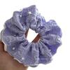 Estilo Coreano Fragrante Roxo Taro Renda Anel de Cabelo Intestino Grosso All-match de Alta Qualidade Estilo Menina Tiara Presilha de Cabelo Acessórios para Rabo de Cavalo Alto