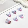 Celebridade da Internet Cola em Creme Decorações de Unhas Cartoon com Glitter Fino em Formato de Coração Gatinho Fofo Pedras de Resina DIY Acessórios de Unha Usáveis