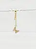 Ouro 14K Preenchido Prata Zircônia Cor Conservante Borboleta Extensão Corrente de Segurança Pingente Pulseira de Cristal Pulseira DIY Acessórios de Joias