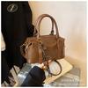 Bolso de Mano Retro Otoño e Invierno 2026 para Mujer, Nuevo Bolso Cruzado de Hombro Coreano de Alta Gama tipo Bowling con Gran Capacidad