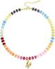 Collar con colgante de letra de 14 quilates para mujer, joya de piedras preciosas de colores, joyería de playa de verano, gran oferta en Amazon