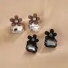 Pendientes de Flor de Pedrería para Mujer 2024 Nuevos Pendientes Explosivos Elegantes Diseño de Nicho Lujo Ligero Pendientes Delicados