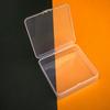 Nueva caja transparente cuadrada portátil de 11.5 cm para lentes, caja de exhibición de accesorios de ferretería para equipo de pesca, caja de embalaje para bastoncillos de algodón y hilo dental