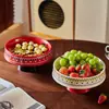 Plato de Frutas para Mesa de Café de Sala de Estar, Nueva Caja Magnética de Dulces de Año Nuevo, Bandeja de Bocadillos y Frutas Secas, Plato de Frutas Exquisito de Alta Gama