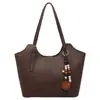 Bolsa de ombro grande, simples, estilosa e retrô para mulheres, perfeita para o outono, uso diário, deslocamento e passeios, com alto apelo estético
