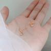 Pendientes de Lluvia de Meteoros Chapados en Oro Estilo Fresco Mini Pendientes de Estrella de Cinco Puntas Moda Femenina Simples Versátiles para Estudiantes