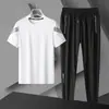 2302-B Conjunto Largo en Stock, Camiseta Deportiva de Secado Rápido para Hombre de Talla Grande con Mangas Cortas y Pantalones Cortos Deportivos Casuales