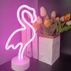 Luz de Neón LED para el Hogar Lámpara con Forma de Flamenco Sala de Conciertos Sala de Juegos Decoración de Habitación Lámpara de Ambiente Lámpara de Ambiente LED