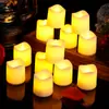 Velas electrónicas simuladas personalizadas con bordes ondulados, accesorios de decoración de escena de velas de boda, lámparas de vela simuladas pequeñas tipo velita