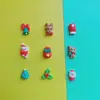 Desenhos animados de Natal Árvore de Natal fofa Alce Papai Noel Luvas de resina Brincos artesanais DIY Material de brincos