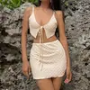 Bikini de Cor Sólida con Lazo Transfronterizo para Mujer de Vacaciones Nuevo 2026 Vestido de Playa Traje de Baño Aguas Termales Traje de Baño de Dos Piezas Europeo y Americano