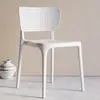 Silla de Comedor de Plástico para el Hogar Nórdico, Silla Sencilla de Ocio con Respaldo, Elegante Silla de Plástico para Escritorio y Negociación, Taburete para Exteriores