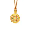 Tienda de Oro Mismo Estilo Dorado Antiguo Diamante de Colores Brújula de Ocho Tesoros Giratoria Colgante Nuevo Estilo Chino Suerte y Prosperidad Rueda de Múltiples Tesoros Colgante
