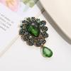 Broche Novo Diamante Cristal Europeu e Americano Transfronteiriço para Mulheres Gema Colorida Strass Broche Anti-Exposição Fivela de Lenço de Seda Atacado