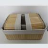 Estilo Pastoral Transfronterizo Cubo de Almacenamiento Tejido de Bambú Cesta para Ropa Doméstica Caja de Almacenamiento para Cosméticos de Escritorio Decoración de Sala de Estar