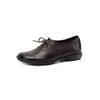 Sapatos Pequenos de Couro da Moda Estilo College 2,5cm Outono 2026 Novo Bico Redondo Salto Grosso Corte Profundo Cadarço Slip-on Sapatos de Uma Peça
