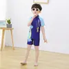 Desenhos animados europeus e americanos crianças swimwear bonito meninos e meninas swimwear pequenas e médias crianças de uma peça bebê de secagem rápida atacado