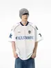 Diseño Americano Transpirable de Manga Corta Malla Verano Empalme Marca de Moda Atractivo Jersey de Hockey Callejero Superior