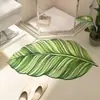 Tapete de chão de folha irregular fresco e criativo de terra de diatomáceas para banheiro e vaso sanitário, absorvente, secagem rápida, fácil de manter, pode ser enviado em nome de terceiros