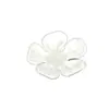 Material ABS Concha de Imitación Pétalos de Magnolia Blancos 4 Pétalos Ramo Pasador Accesorios para Joyería DIY Material ABS Perla
