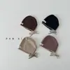 Bordas Contrastantes Retrô~Ins Outono Novo Chapéu de Tricô Infantil Etiqueta de Costura Personalizada Chapéu com Cadarço para Bebê Proteção de Orelha