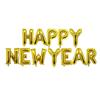 Set de Globos de Película de Aluminio de 16 pulgadas Feliz Año Nuevo Letra Feliz Año Nuevo Decoración para Reunión Anual del Día de Año Nuevo