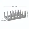 Estante de almacenamiento para tapas de ollas de cocina transfronterizo, escurridor de platos, estante divisor creativo para exhibir tazones y platos en la encimera, estante para platos
