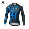 Ropa de Ciclismo de Otoño Xingheng Máquina Hombres Nuevo Maillot y Pantalones de Ciclismo Transpirables Estampados Maillot Largo de Ciclismo
