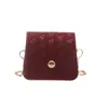 Otoño 2026 Nuevo Elegante Simple Moderno Moda Cadena Moda Simple Labial Cruzado Hombro Único Pequeño Cuadrado Bolso