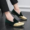 Sapatos de couro respirável de veludo cotelê novos transfronteiriços, sapatos masculinos de estilo coreano, sapatos de ervilhas all-match, sapatos de couro slip-on