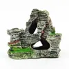 Decoración de acuario resina pequeña montaña de piedra pecera paisajismo rocalla adornos de plato de cena paquete de decoración de acuario Montaña de Piedra