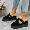 Comércio Exterior Transfronteiriço plus size Botas de Neve com Solado Grosso Femininas Outono e Inverno Explosões Retro Forradas com Lã Quente Pedal Birkenneth Sapatos Femininos