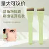 Pincel de Maquiagem Cangzhou, Pincel Plano para Base em Forma de Lâmina Lua Crescente, Pincel Plano para Máscara, Aplicar Maquiagem nas Mãos, Aplicação Suave e Uniforme