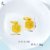 Acessórios para Joias DIY com Mensagens Auspiciosas, Pingente Nó da Paz Banhado a Ouro em Novo Estilo Chinês, Estilo Nacional Artístico Retrô